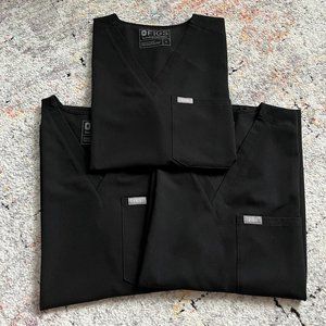 3 EUC Catarina BLACK scrub top(s)